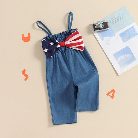 Image of America Bowknot Jumpsuit