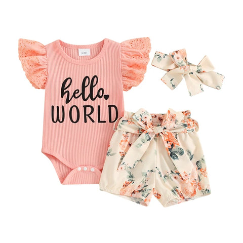 Image of Hello World Soft Pink Outfit