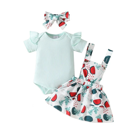 Image of Watermelon Suspender Dress Outfit