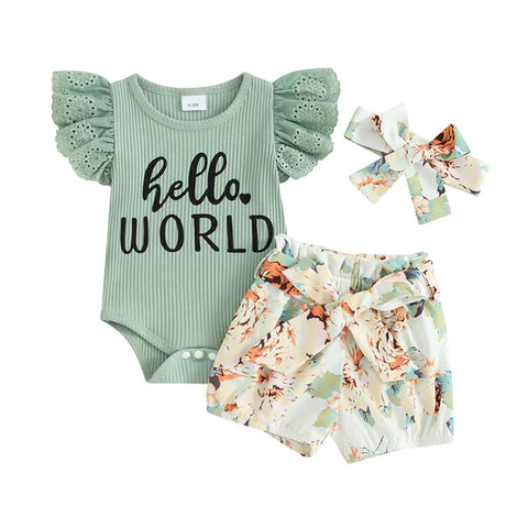 Image of Hello World Soft Green Outfit