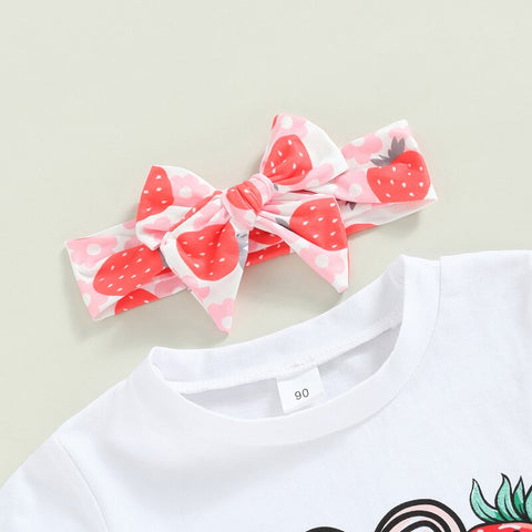 Image of Peace Love Strawberries Outfit