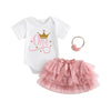 1st Birthday Pink Princess Outfit