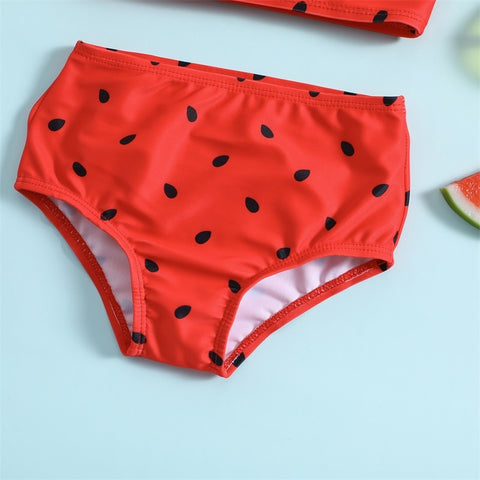 Image of Ruffled Watermelon Swim Set