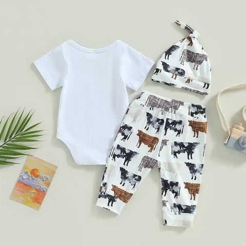 Image of Mama's Boy Cow Print Outfit