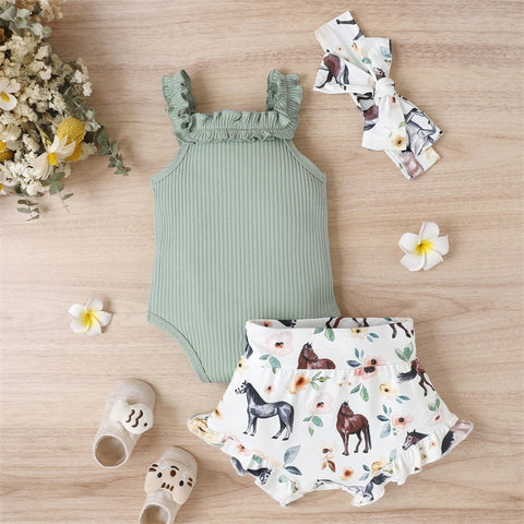 Image of Cute Horses Summer Outfit