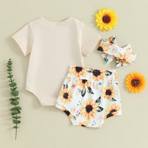 Daddy's Lil Girl Sunflower Outfit