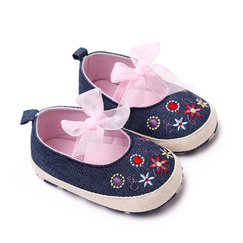 Image of Floral Denim Shoes