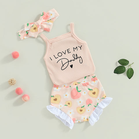 Image of Love My Daddy Peach Outfit