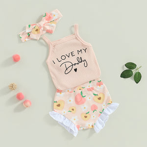 Love My Daddy Peach Outfit
