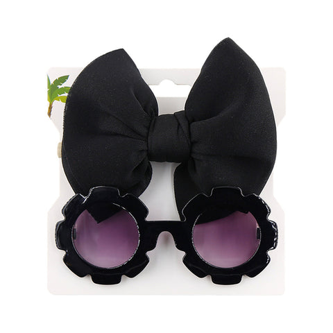 Image of Trendy Baby Sunglasses & Bow Set
