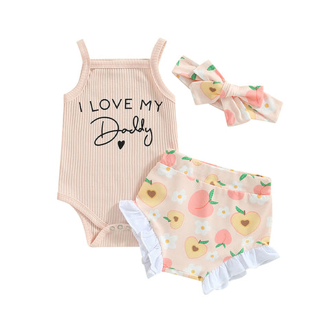 Image of Love My Daddy Peach Outfit