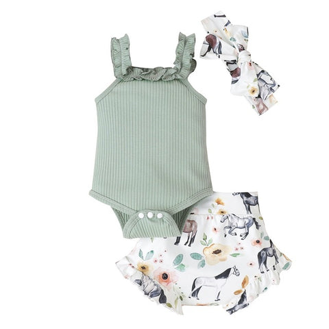 Image of Cute Horses Summer Outfit