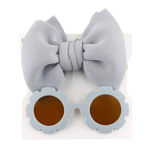 Trendy Baby Sunglasses & Bow Set