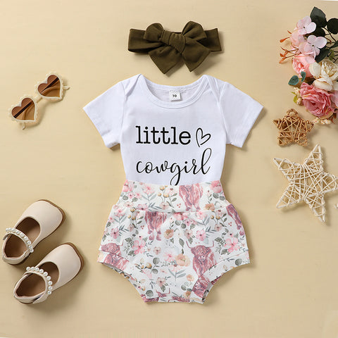 Image of Little Cowgirl Floral Outfit