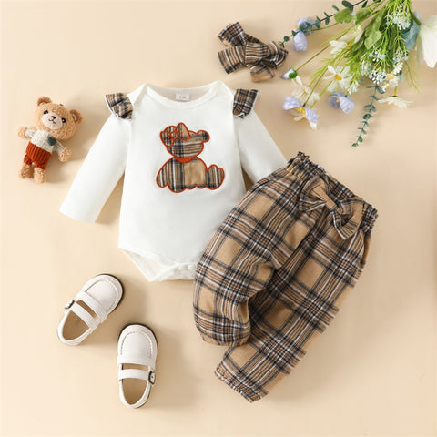 Image of Teddy Girl Plaid Outfit