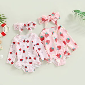 Strawberry Print Beachwear - 2 Styles