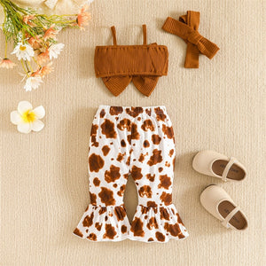 Big Bow Cow Print Outfit
