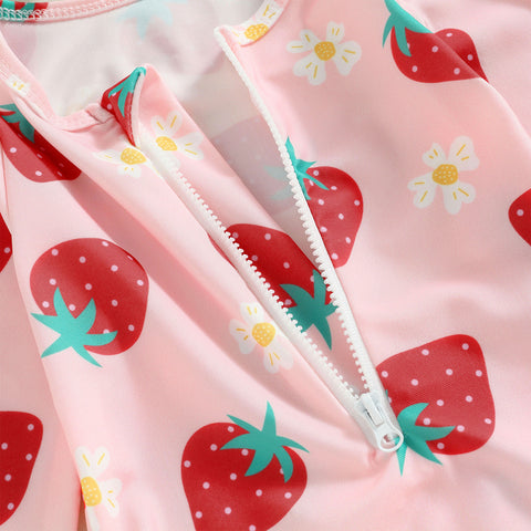 Image of Strawberry Print Beachwear - 2 Styles