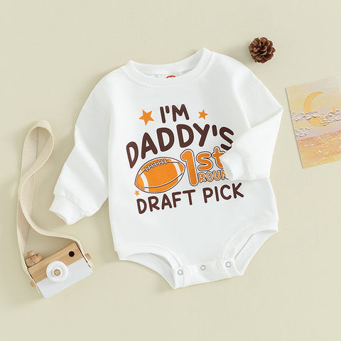 Image of Daddy's First Draft Pick Onesie