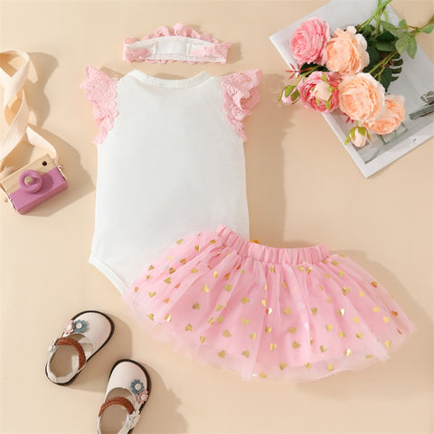 Image of Daddy's Princess Gold Heart Outfit