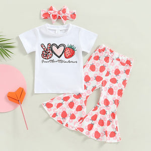 Peace Love Strawberries Outfit