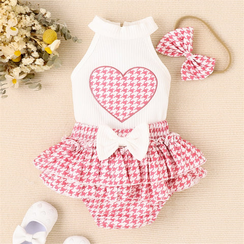 Image of Pink Heart Bloomers Outfit