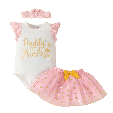 Image of Daddy's Princess Gold Heart Outfit