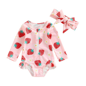 Strawberry Print Beachwear - 2 Styles