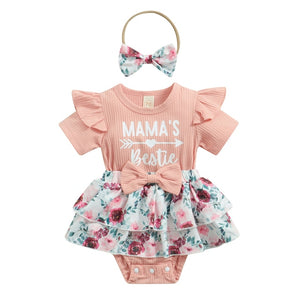 Mama's Bestie Pink Outfit